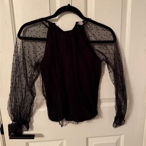 Zara girls mesh sleeve top